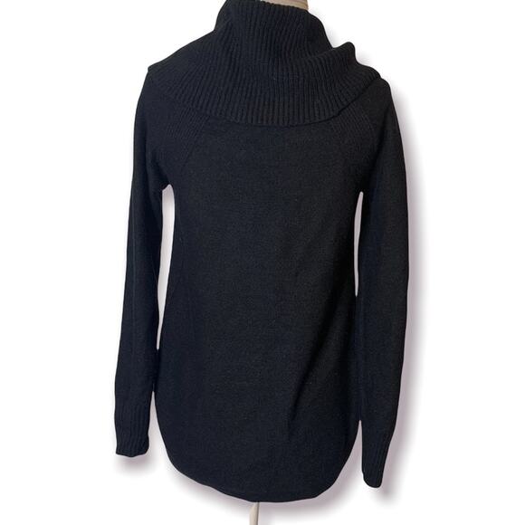 Moth by Anthropologie Brenda black turtleneck cowl sweater sz XS - Picture 4 of 8